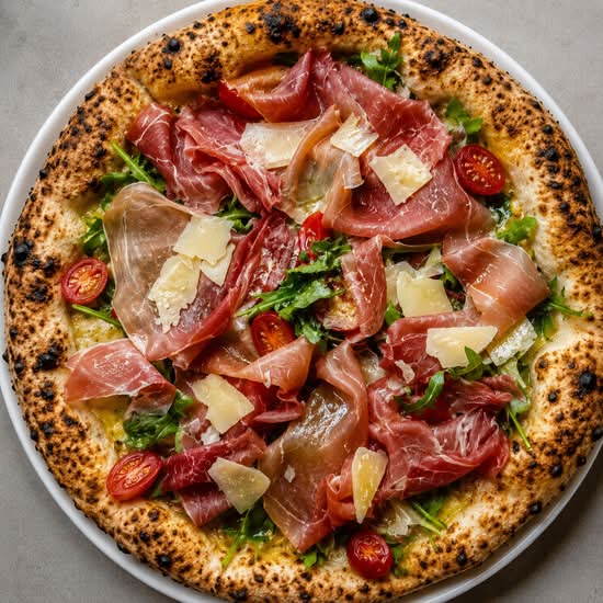 Prosciutto pizza