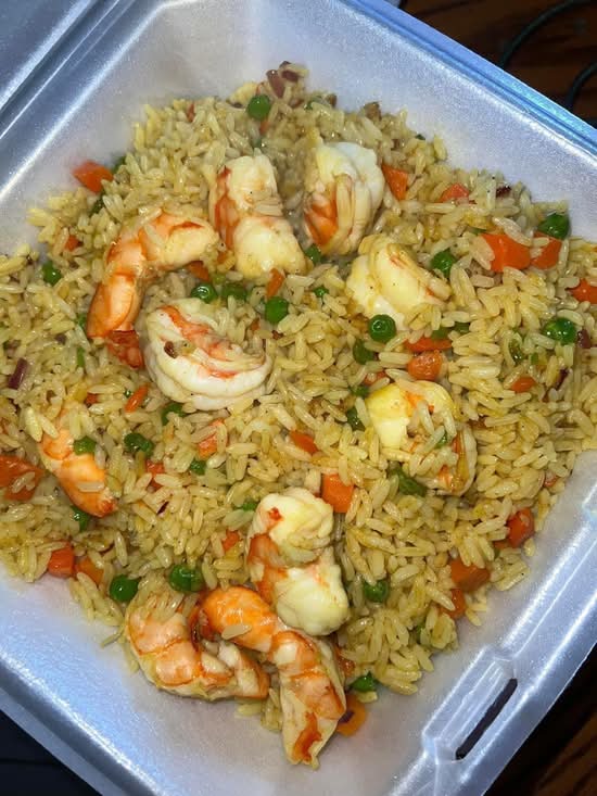 Nigerian Curry Fried Rice W Mixed Vegetables