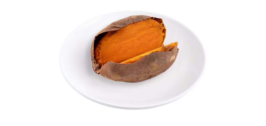 Plain Baked Sweet Potato