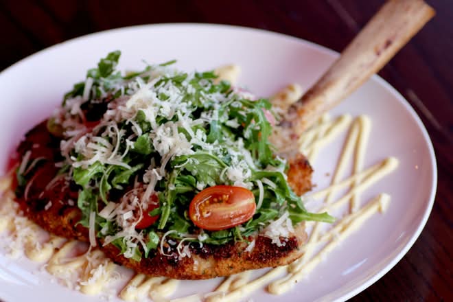 Tomahawk Pork Chop Milanese
