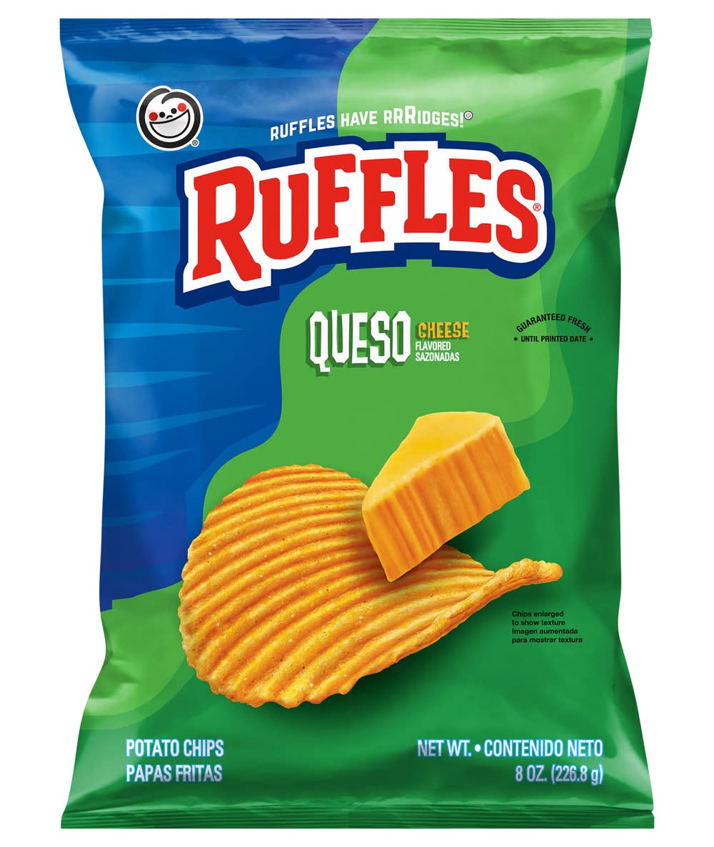 Ruffles Potato Chips, Queso Cheese (8 oz)
