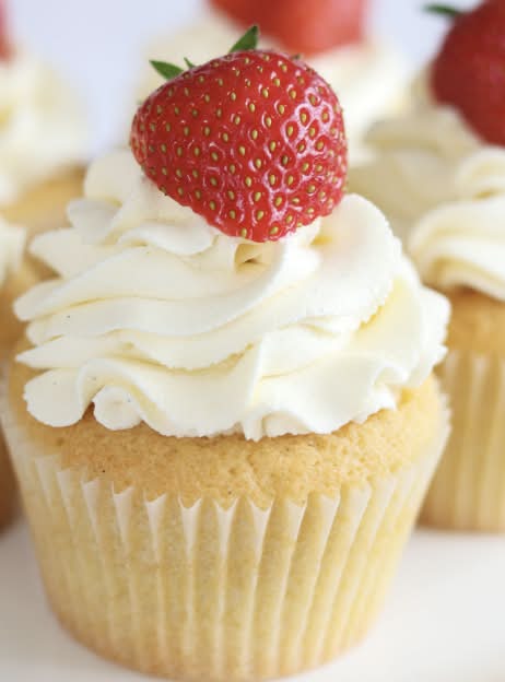 Vanilla Strawberry Cupcake