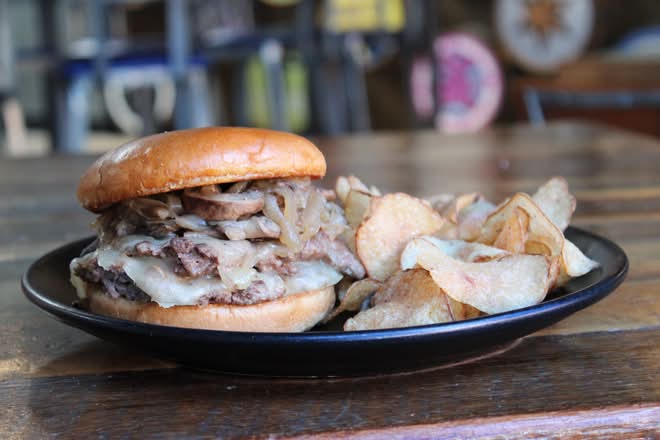 Mushroom Swiss Burger