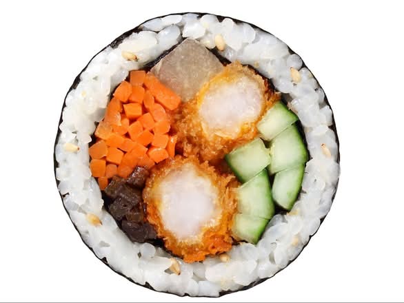 김밥 Fried Shrimp Gimbap (새우)