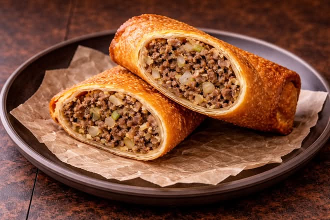 Pastrami Egg Roll