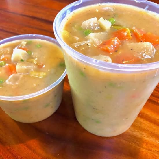 Cold Yellow Split Pea Vegetable Soup
