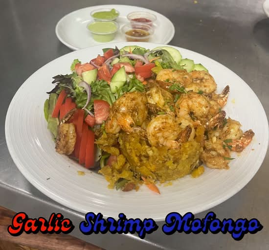 Garlic Shrimp Mofongo