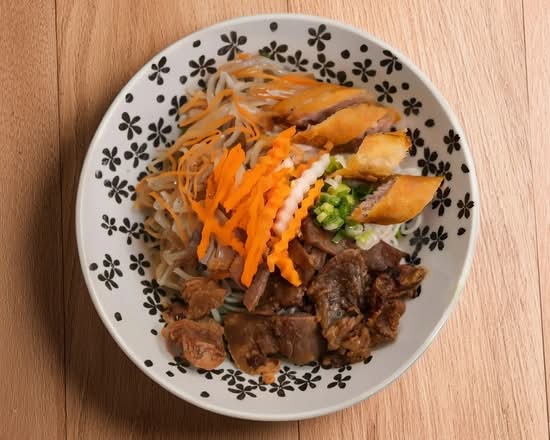 B10. Vermicelli with Grilled Pork and Egg Rolls