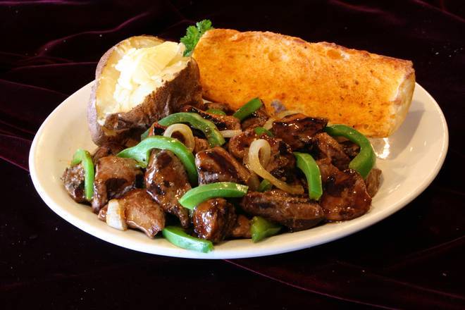 Sirloin Tips with Onions and Peppers