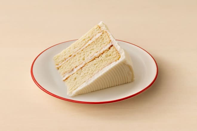White Chocolate Cake Slice