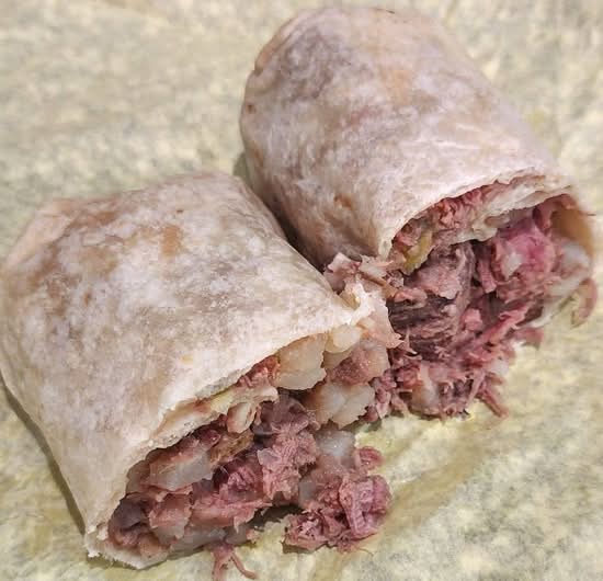 10. Potato & Beef Burrito