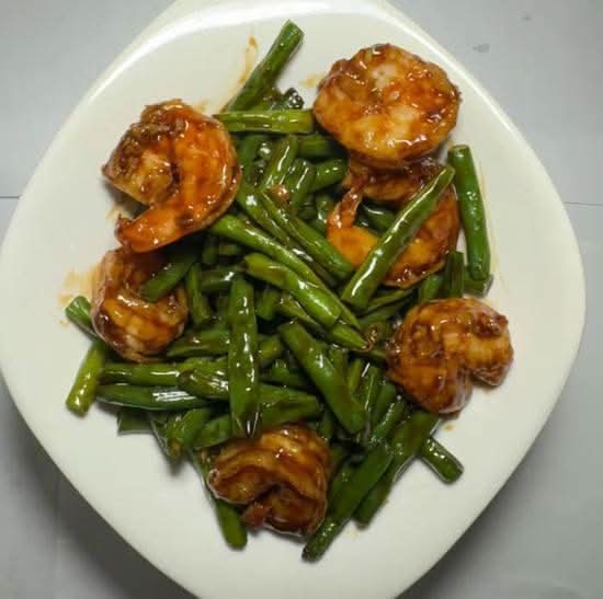 Sautéed String Beans with Shrimp