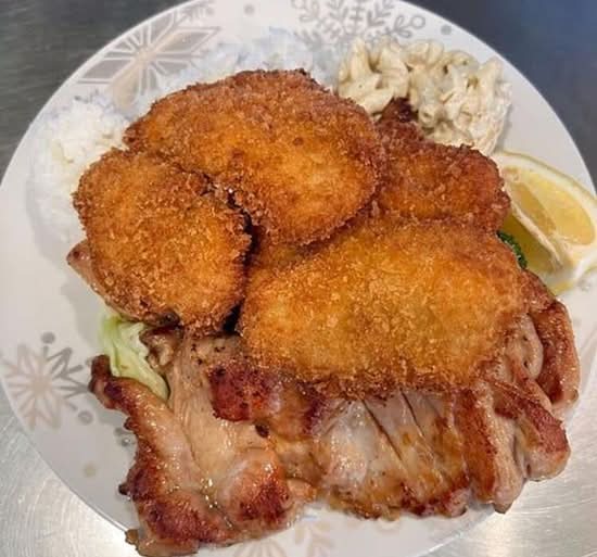 5. Fish & BBQ Chicken