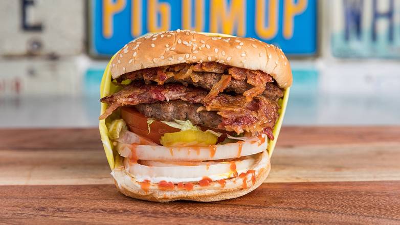 Double Bacon Hamburger