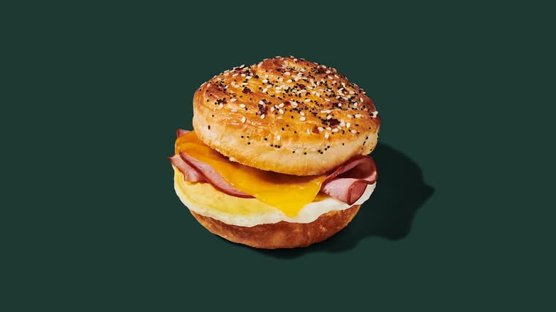 Everything Croissant & Roasted Ham Sandwich