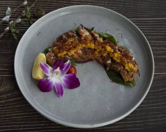 Salmon Belly Mango Salsa