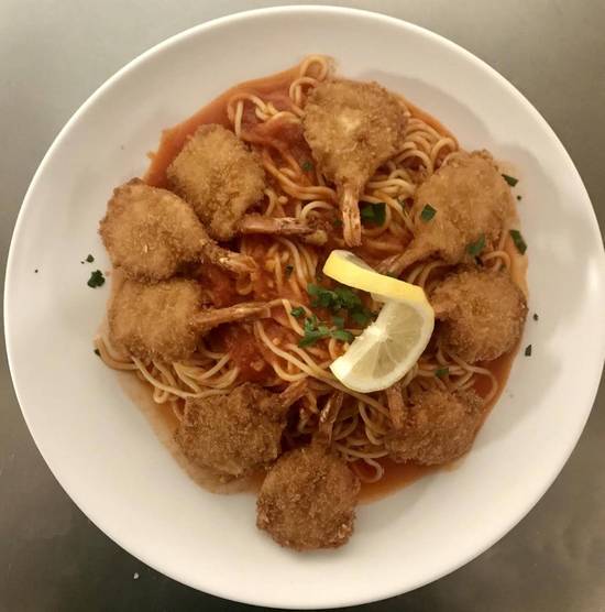 Breaded Shrimp w/spaghetti