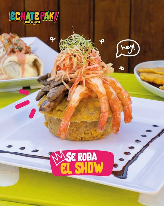 Mofongo relleno Camarón