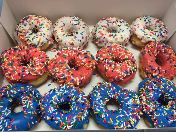 Blue Sprinkles Donut