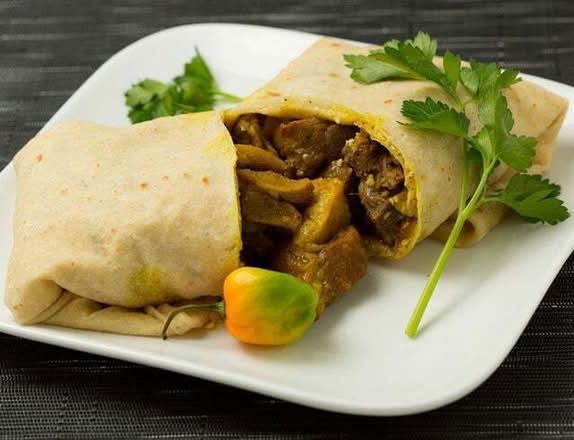 Curry Goat Roti