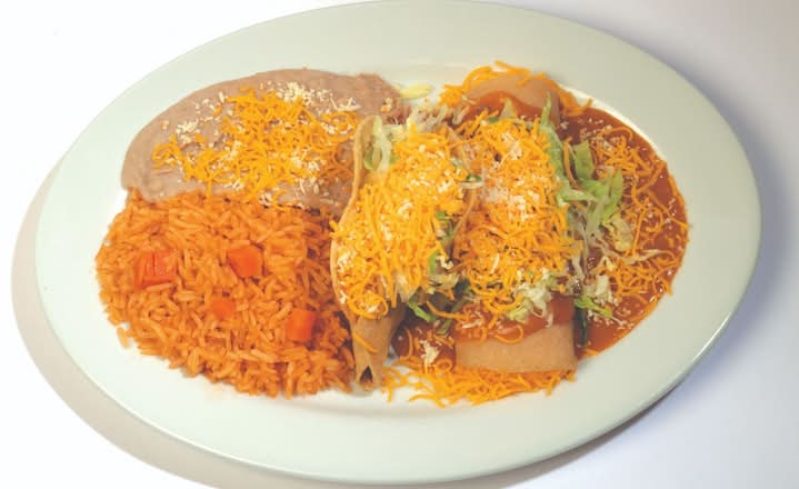 #1  Beef Taco & Cheese Enchilada