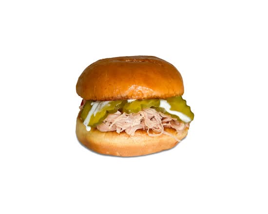 Pickle Ranch Pulled Pork Sandwich