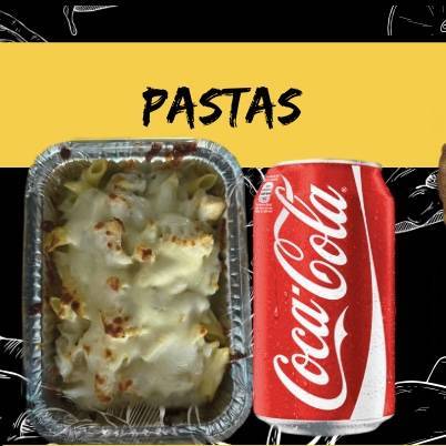 Pasta alfredo con Refresco