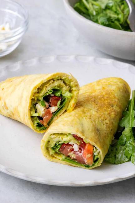 Potato, Eggs, Grated Cheese, and Mozzarella Wrap
