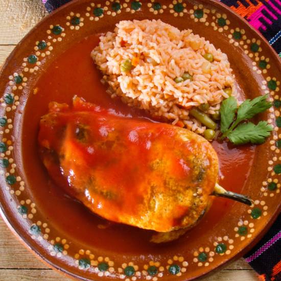 Chile Relleno with Melted Cheese