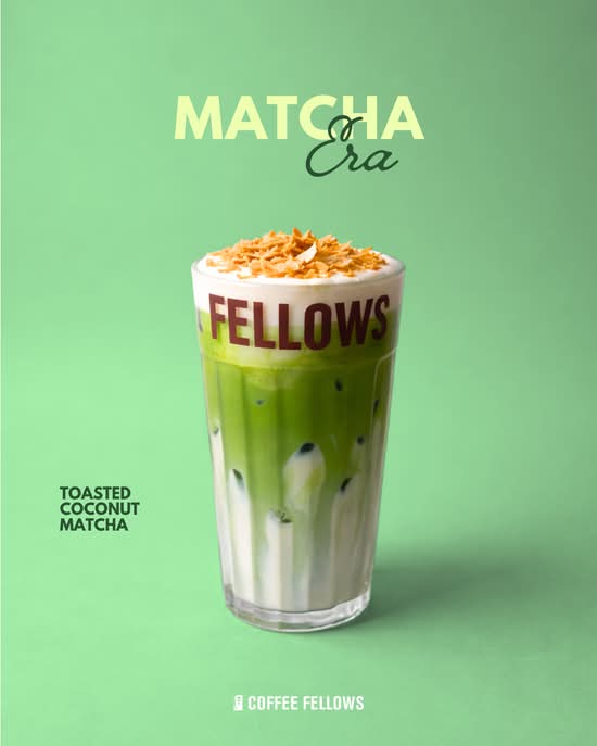 Toasted Coconut Matcha Latte