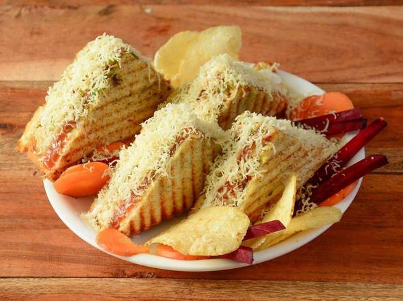 Three Layer Veg. Grilled Cheese Sandwich