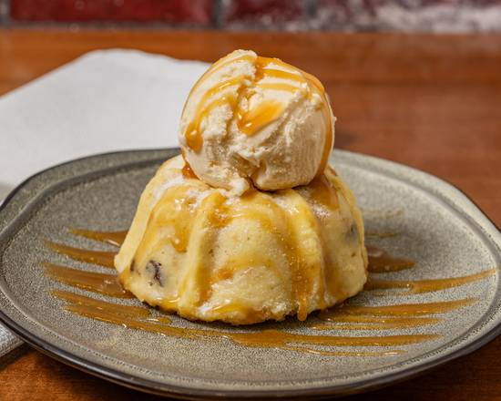 Bread Pudding with Vanilla Ice Cream