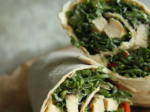 Kale Chicken Caesar Wrap