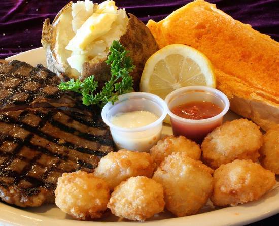 Steak & Fried Scallops