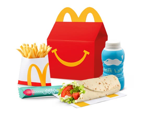 Happy Meal Lettuce & Tomato Snack Wrap with Small Fries [440-550 Cals]