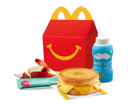 Happy Meal Grilled Cheese with Apple Slices [300-410 Cals]