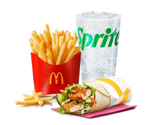 Sweet Chili McWrap with Crispy Chicken Extra Value Meal  [940-1150 Cals]
