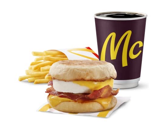Bacon 'N Egg McMuffin Extra Value Meal [550.0 Cals]