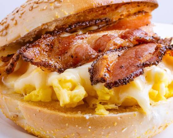 Egg, Turkey, Bacon & Cheese Sandwich