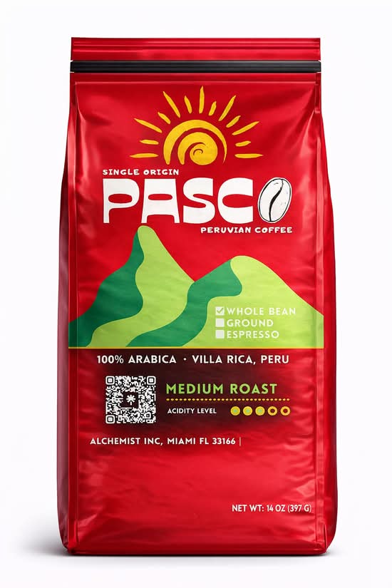 Pasco Coffee – Peruvian Single Origin (Whole Bean)