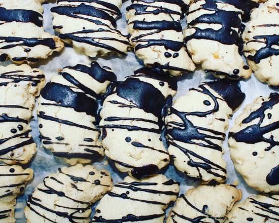 Half Moon Peanut Chocolate Drizzle Cookie