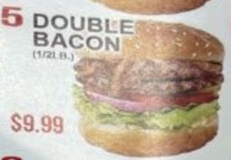 5. Double Bacon (1/2 Lb)