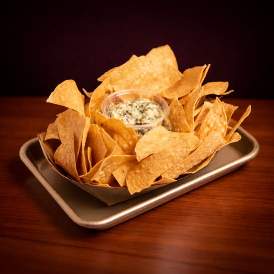 SPINACH DIP NACHOS