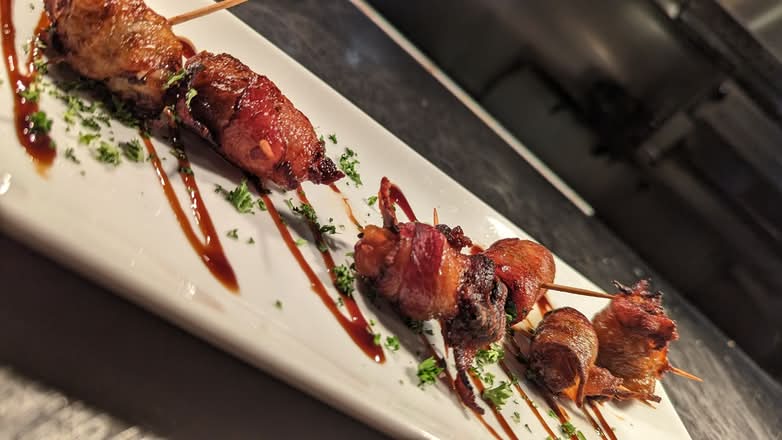 Bacon Wrapped Stuffed Dates