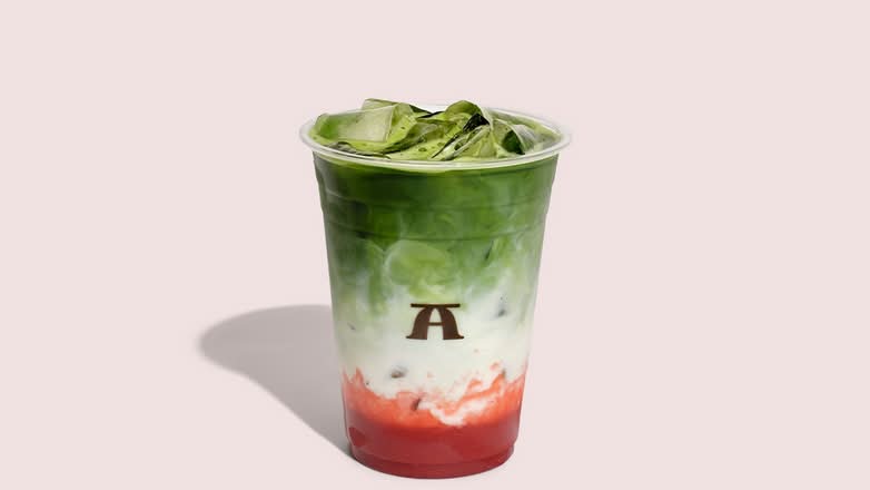 Iced Strawberry Matcha Latte