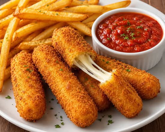 Cheesy Mozzarella Sticks (5 pcs)