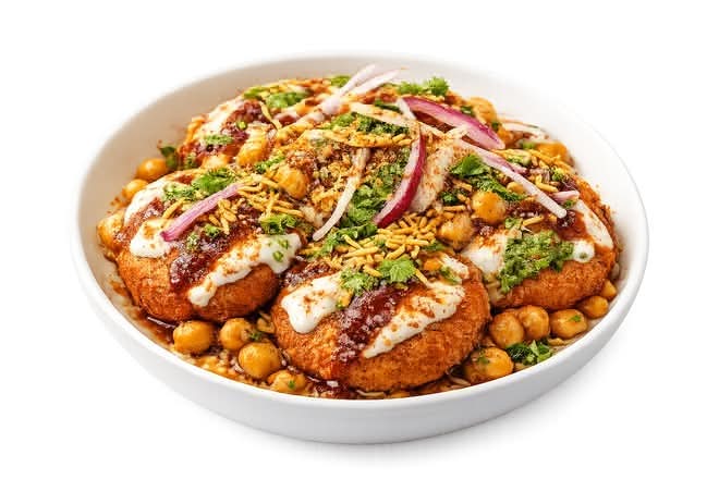 Crispy Aloo Tikki Chaat (4 Pcs.)