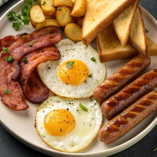 Eggs & Bacon or Sausage Platter