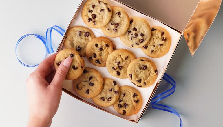 Mini Chocolate Chip Cookies - Box of 36