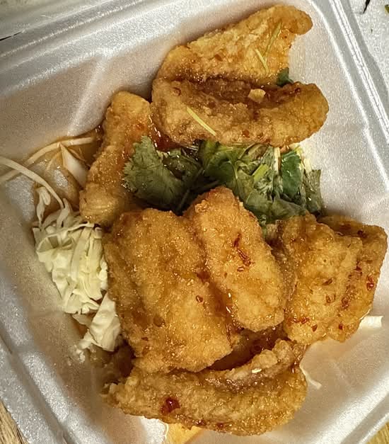 Fried Catfish with Three Flavor Sauce